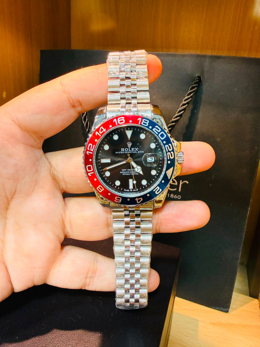 Rolex pepsi dial watch