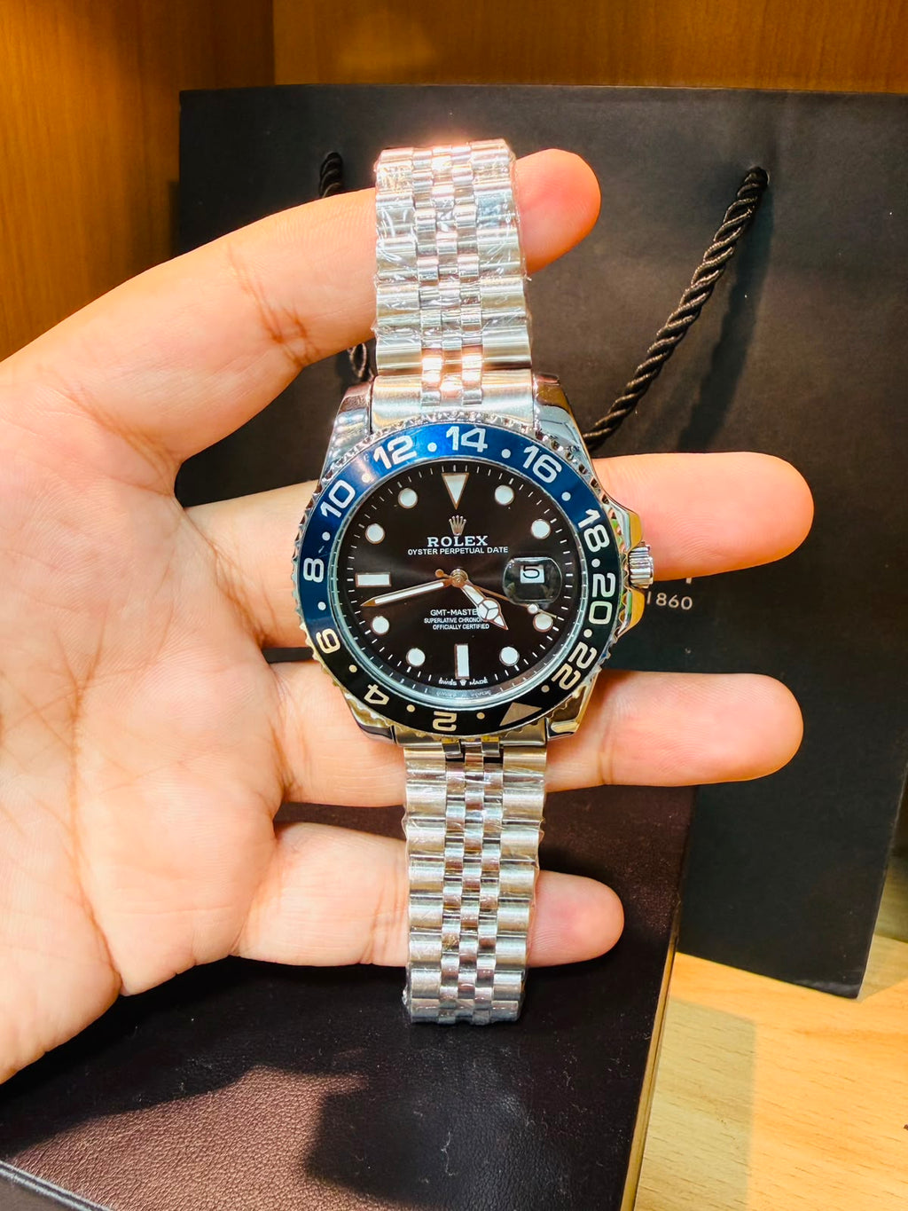 Rolex pepsi dial watch